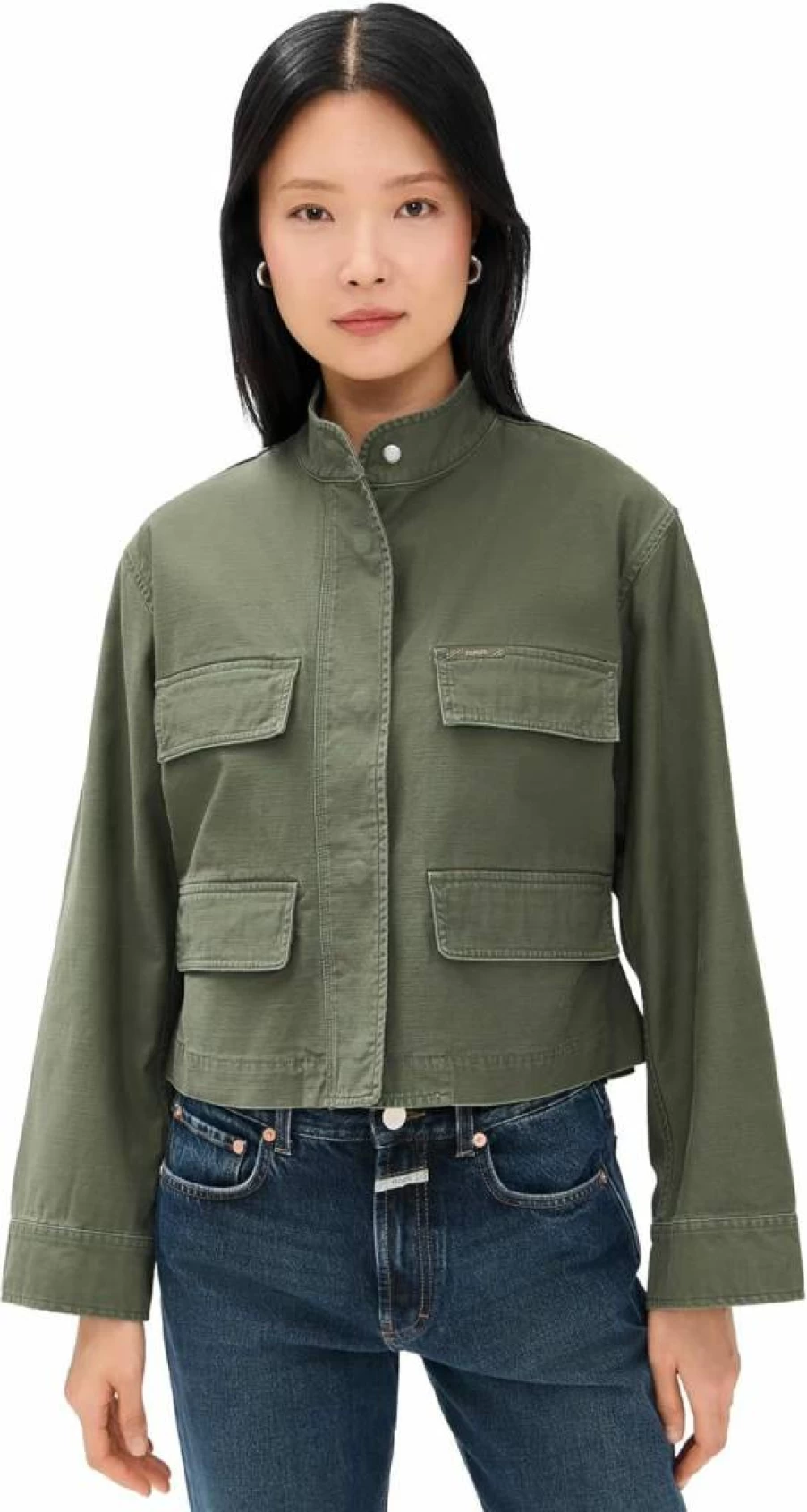 Closed Brand Women's Cropped Field Jacket – Stylish Short Outerwear Coat
