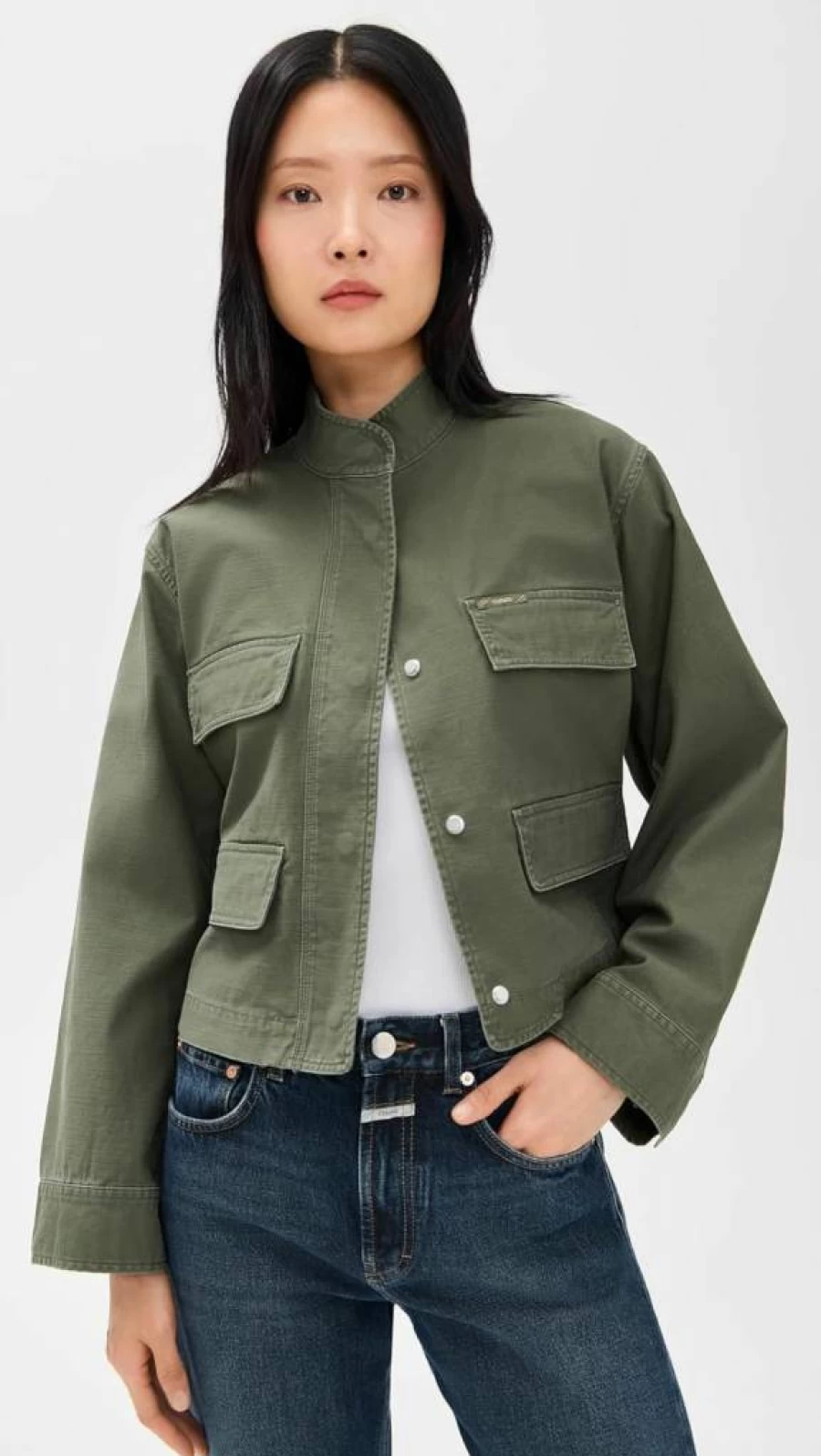 Closed Brand Women's Cropped Field Jacket – Stylish Short Outerwear Coat