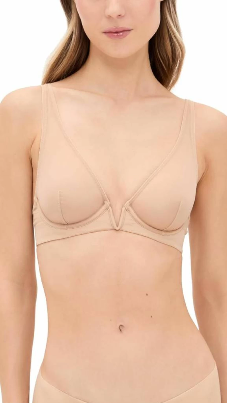 Commando Women's Chic Mesh Plunge Underwire Bra - Sexy Lingerie for Comfort & Support