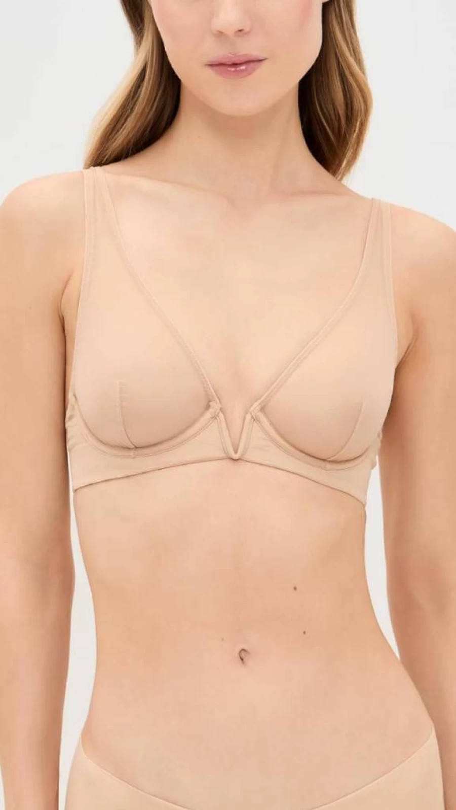Commando Women's Chic Mesh Plunge Underwire Bra - Sexy Lingerie for Comfort & Support