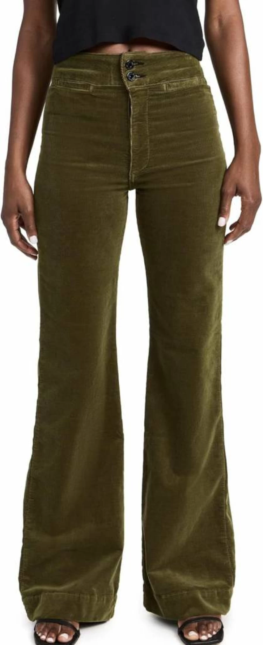 ASKK NY Women's Velvet Wide Leg Pants - High Waist Lounge Trousers for Comfort & Style