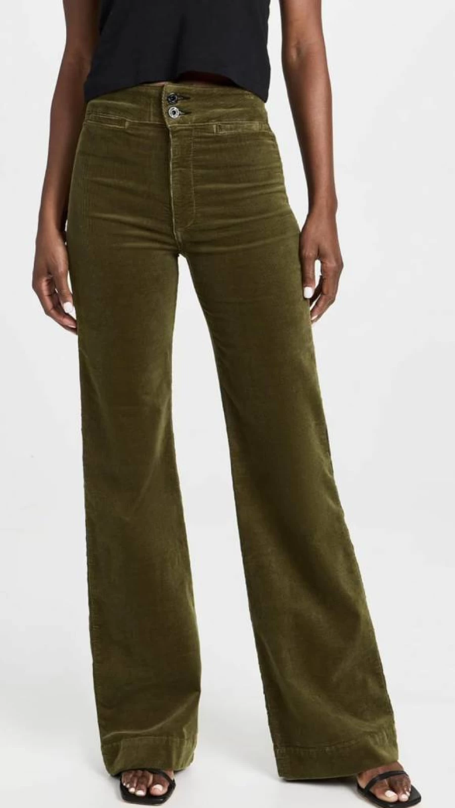 ASKK NY Women's Velvet Wide Leg Pants - High Waist Lounge Trousers for Comfort & Style