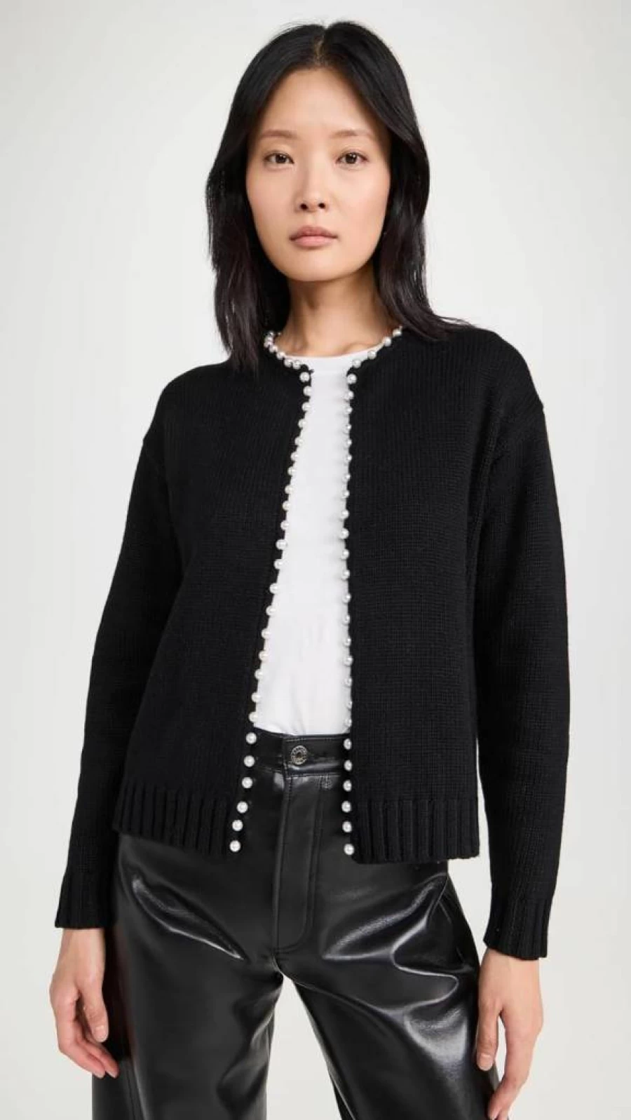 Splendid Women's Emmy Pearl Button-Up Cardigan | Soft Knit Sweater | Elegant Pearl Detailing