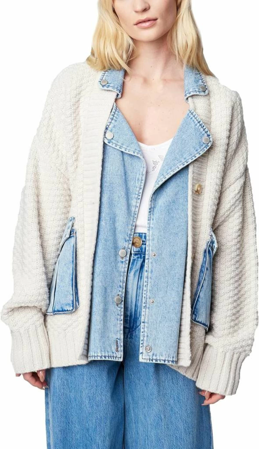 BLANKNYC Women's Stylish Button-Up Cardigan Sweater for Casual & Layered Outfits