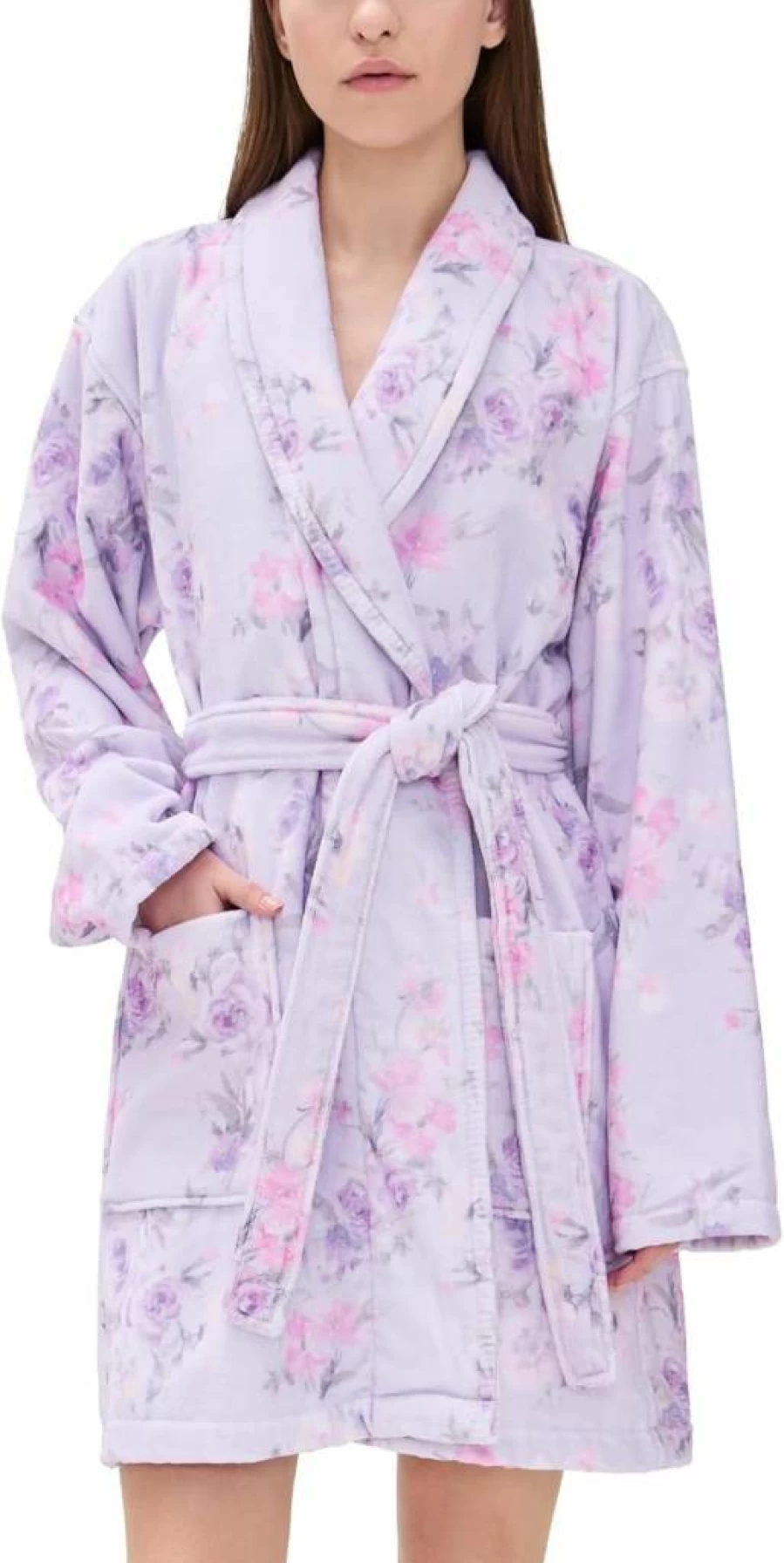 LOVESHACKFANCY Women's Indie Floral Robe - Bohemian Lace Kimono Cover-Up