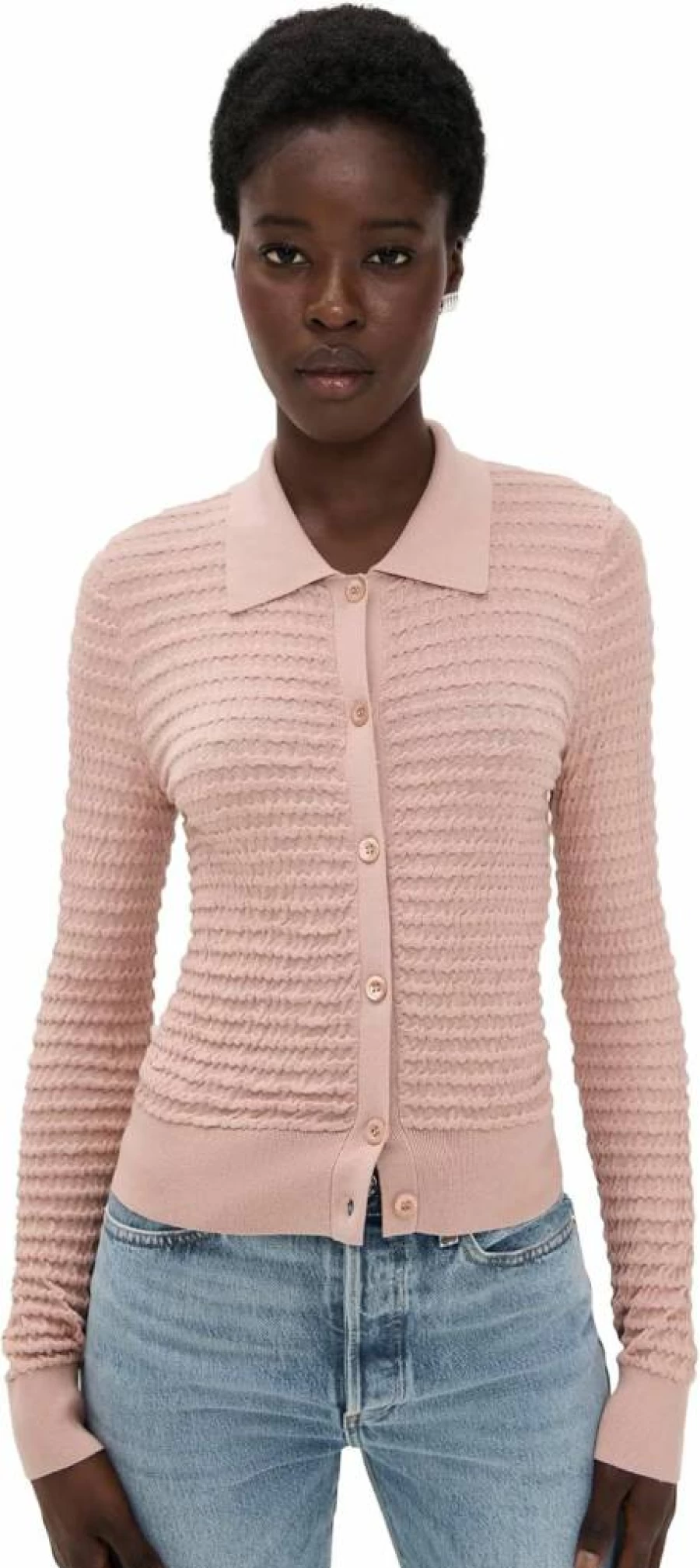 FRAME Women's Smocked Cardigan Sweater - Elegant Knit Top for Stylish Outfits