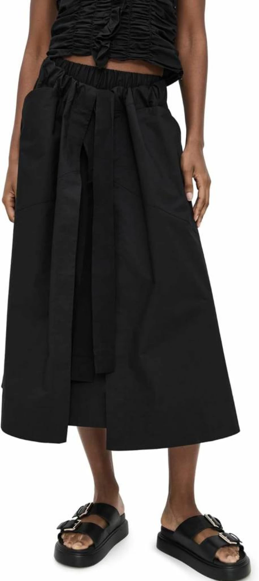 Lee Mathews Women's Wendy Tie Front Skirt - Stylish Wrap Design for Everyday Wear