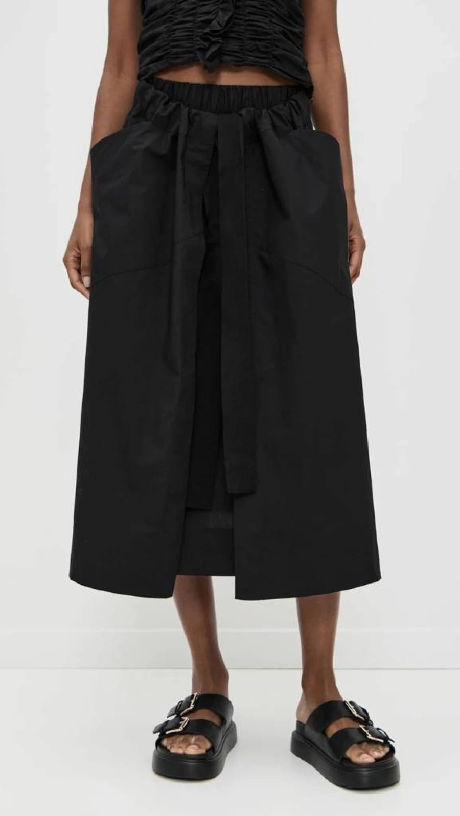 Lee Mathews Women's Wendy Tie Front Skirt - Stylish Wrap Design for Everyday Wear