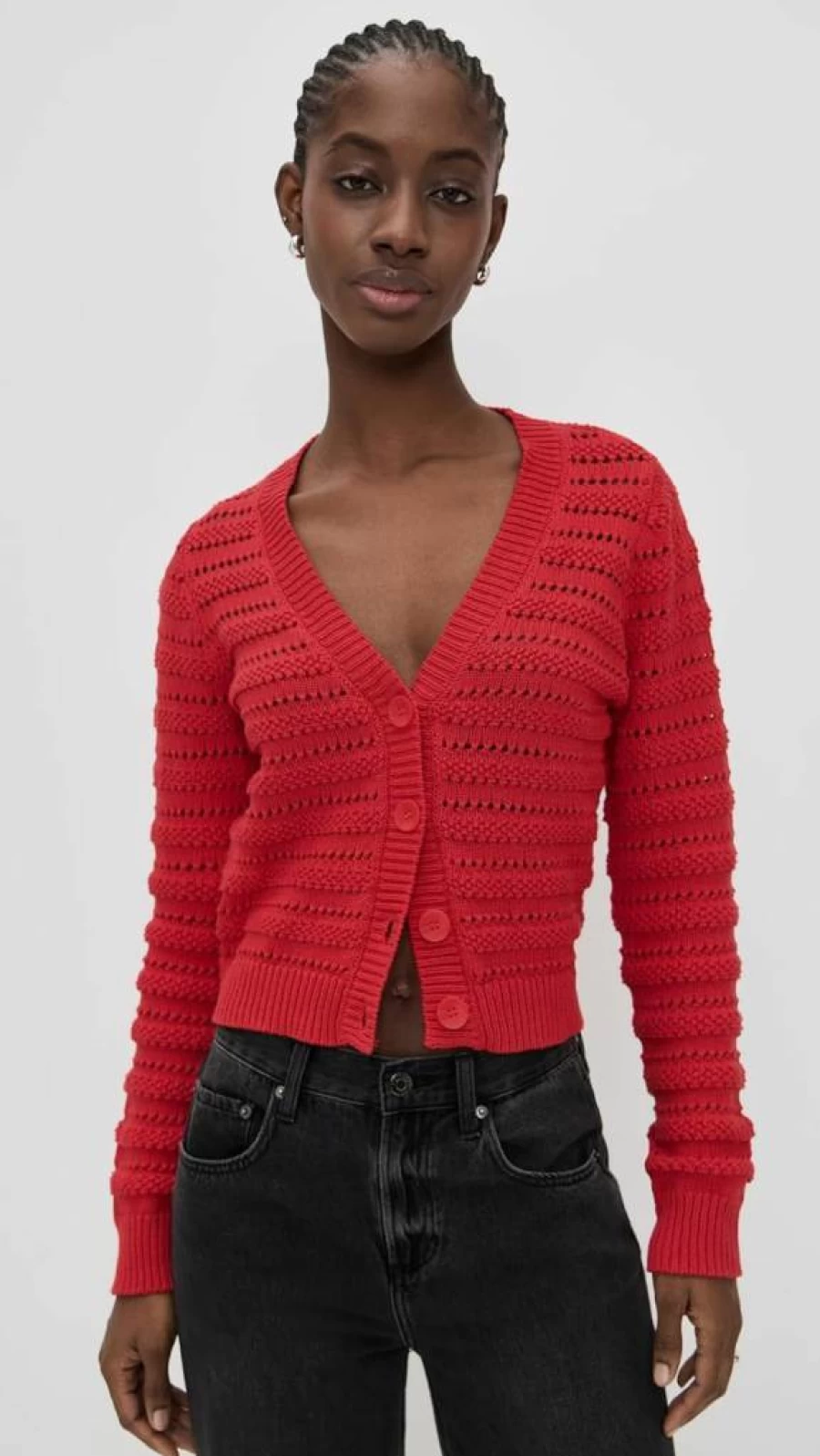 Z SUPPLY Women's Chunky Knit Romance Cardigan - Soft Long Sleeve Open Front Sweater