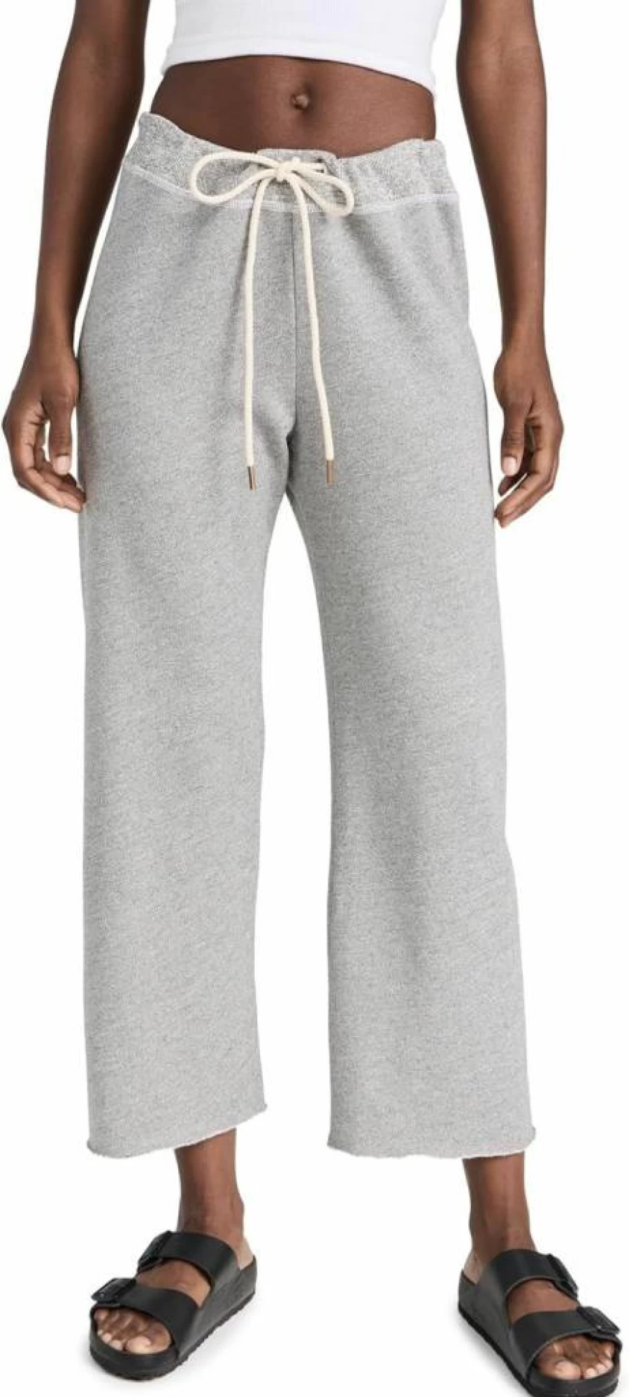 THE GREAT Women's Wide Leg Cropped Sweatpants