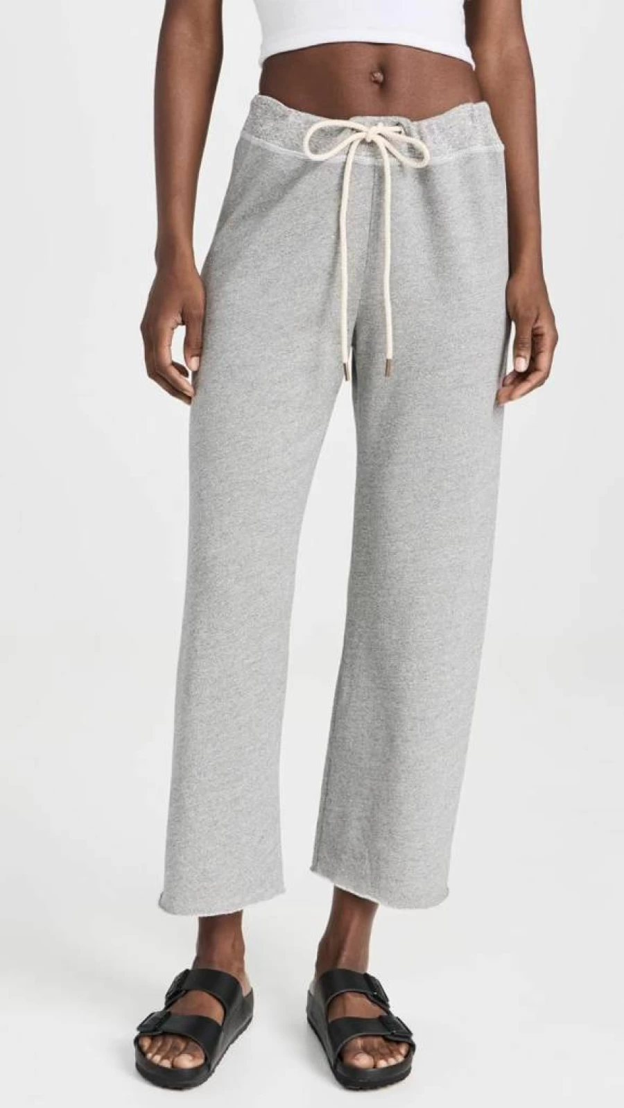 THE GREAT Women's Wide Leg Cropped Sweatpants