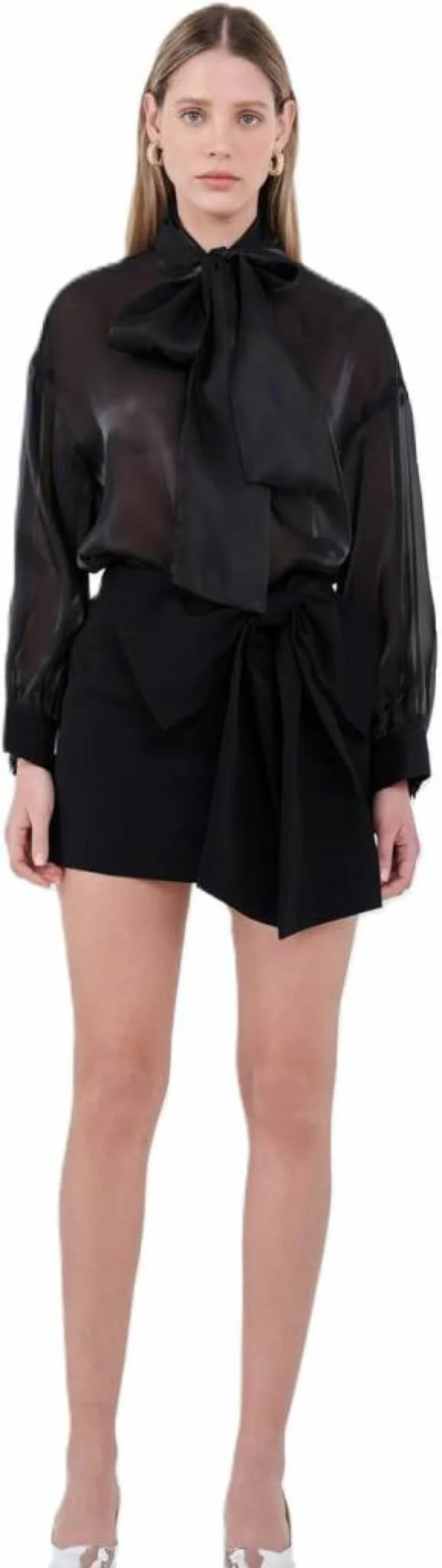 Endless Rose Women's Bow Detail Mini Skort - Flirty Tennis Skirt with Adjustable Waistband