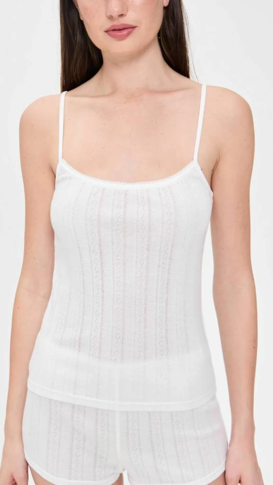 ANINE BING Women's Pia Cami Tank Top - Slim Fit Stretch Silk Blouse for Women
