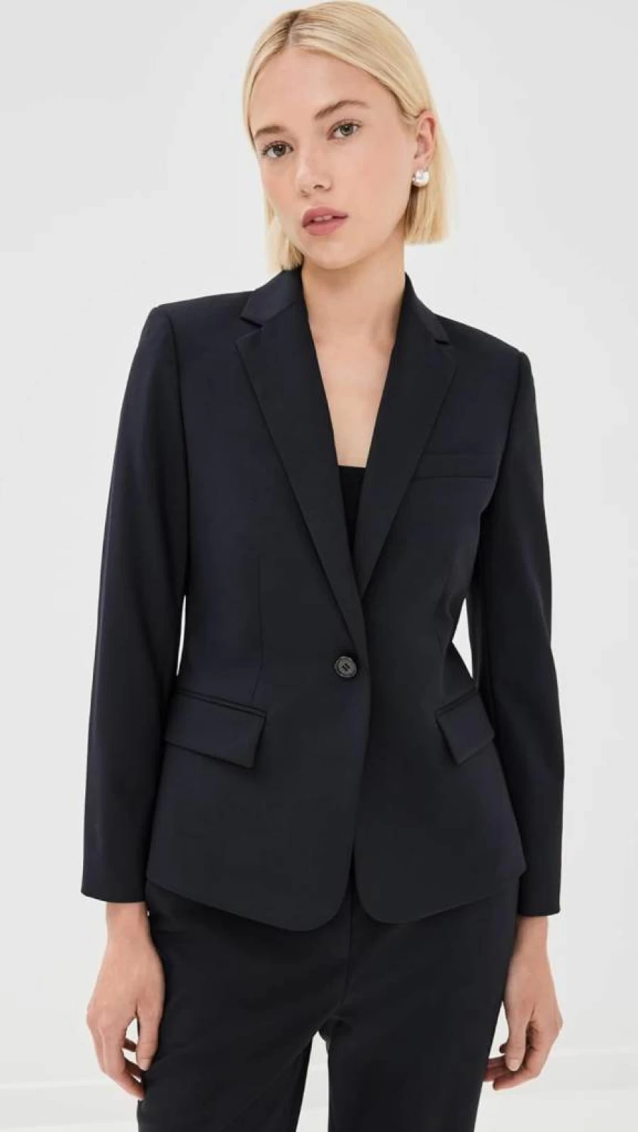 Theory Women's Single-Button Slim Fit Blazer - Tailored Formal Jacket for Office & Business Attire