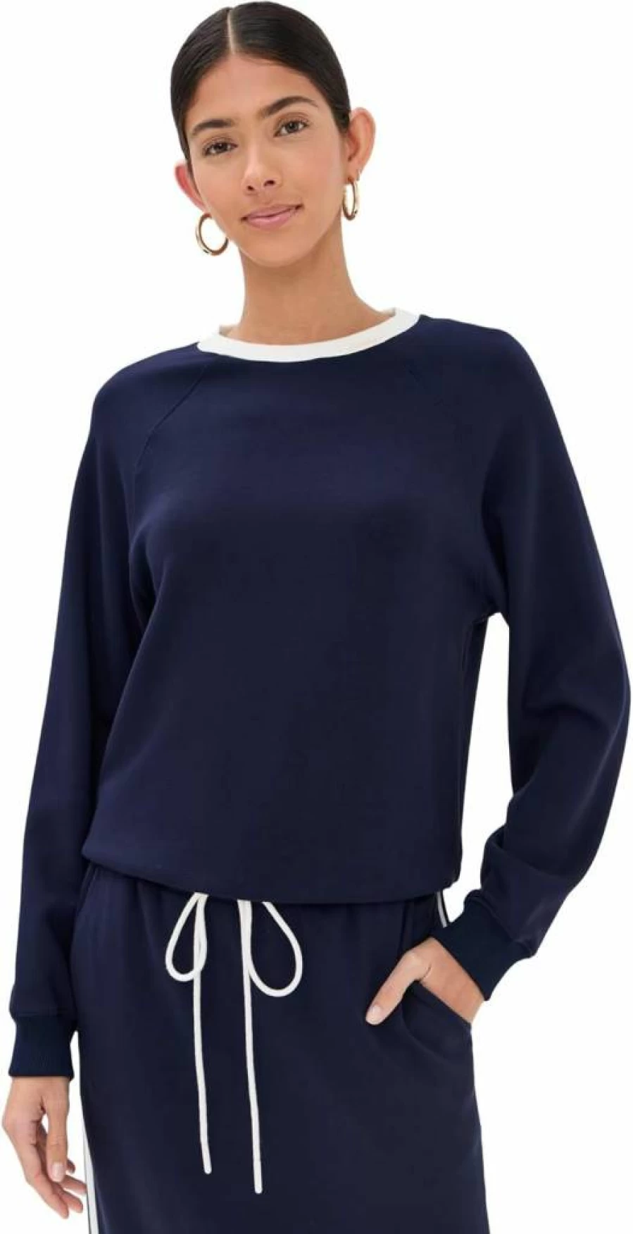 LE BOP Women's Helene Casual Pullover Sweatshirt - Comfortable French-Inspired Loungewear Top