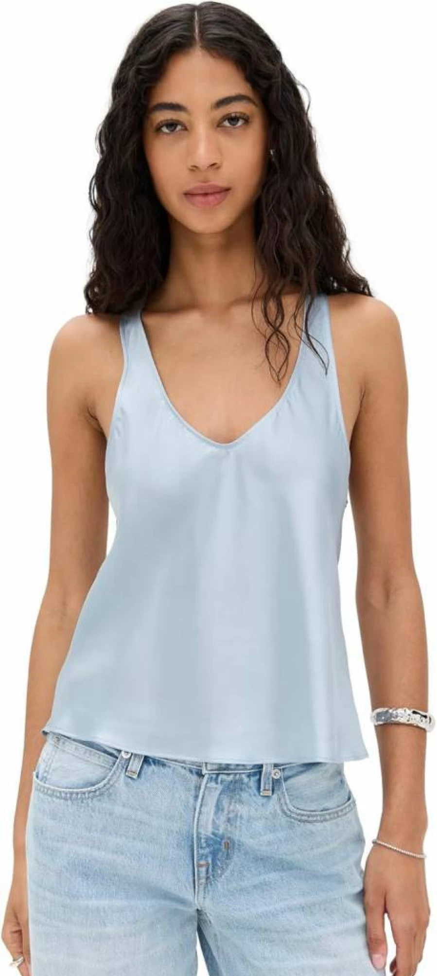 Enza Costa Women's Silk Satin Tank Top - Luxury Sleeveless Blouse for Elegant Comfort