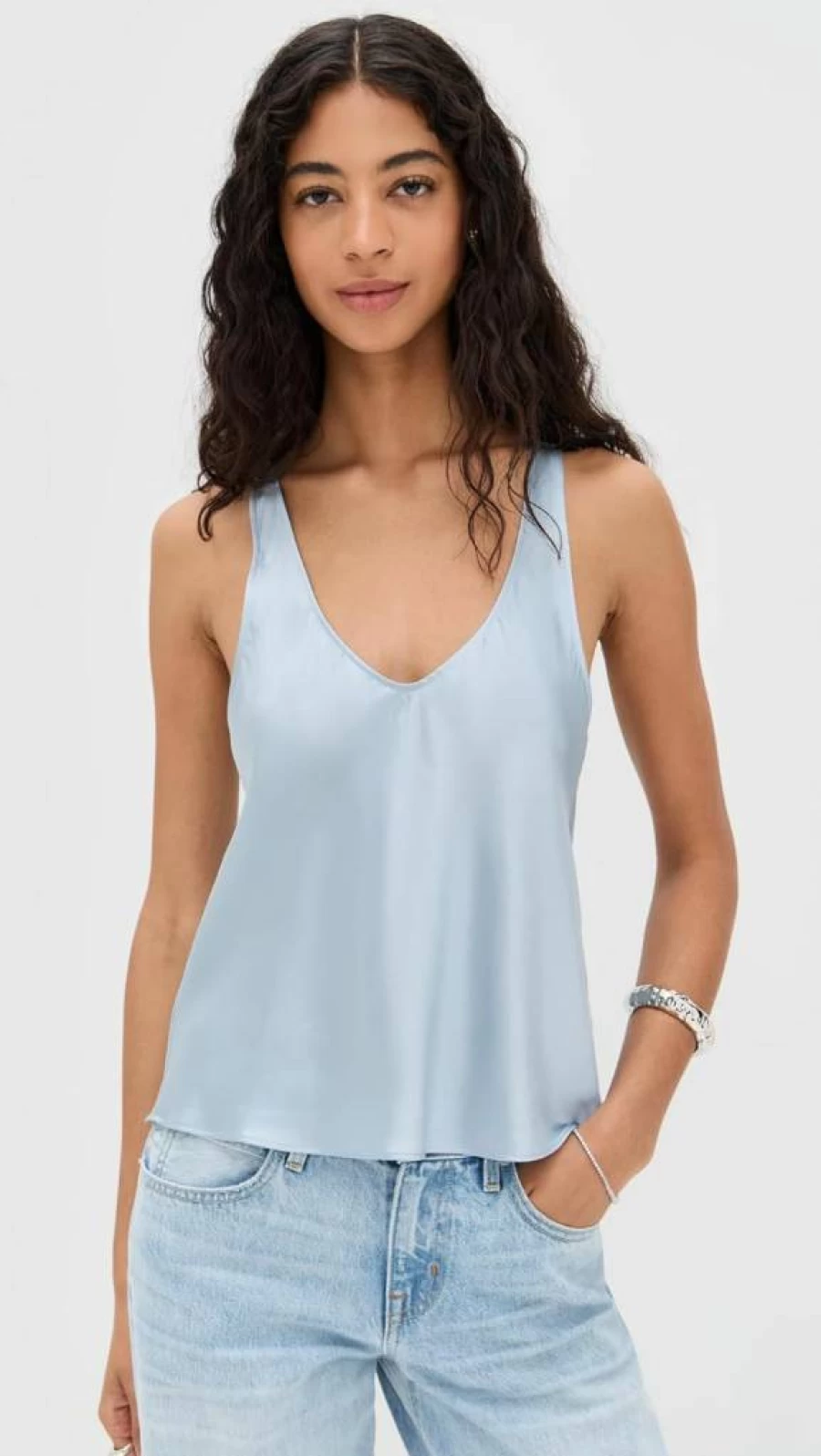 Enza Costa Women's Silk Satin Tank Top - Luxury Sleeveless Blouse for Elegant Comfort