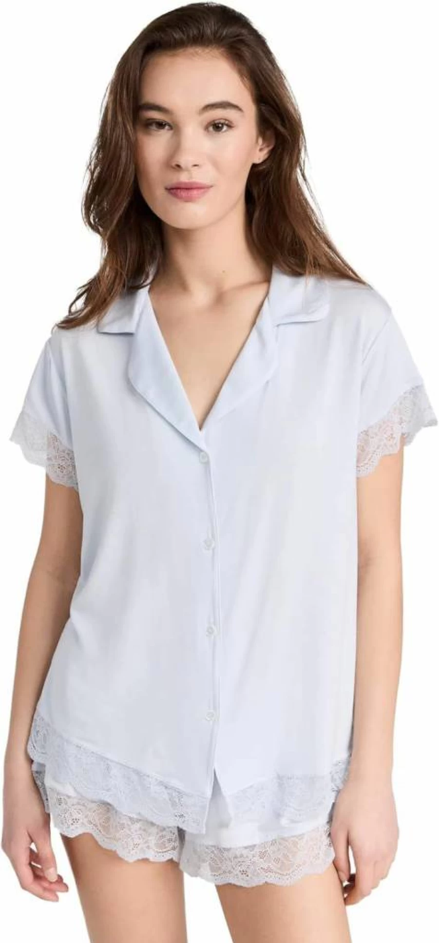 Eberjey Malou Lace Shorts Pajama Set for Women - Comfortable Sleepwear & Lounge Shorts