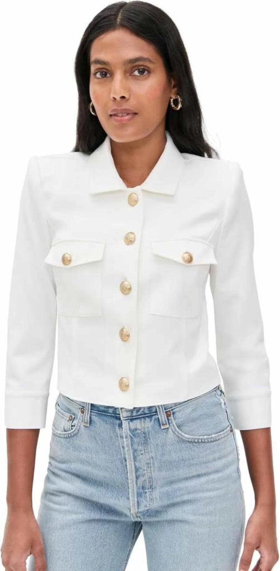 L'AGENCE Women's Kumi Cropped Fitted Jacket - Stylish Tailored Blazer for Women
