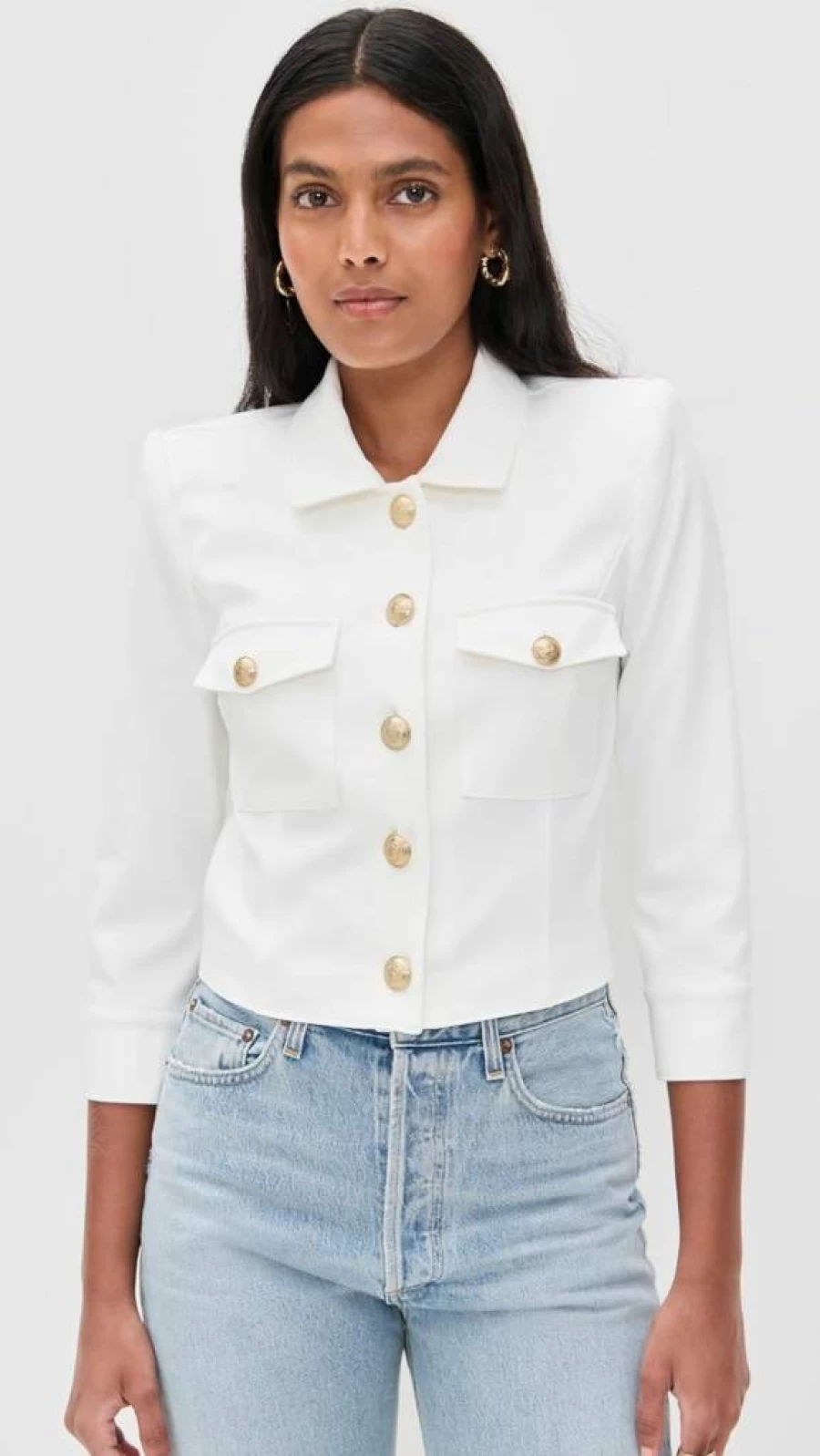 L'AGENCE Women's Kumi Cropped Fitted Jacket - Stylish Tailored Blazer for Women