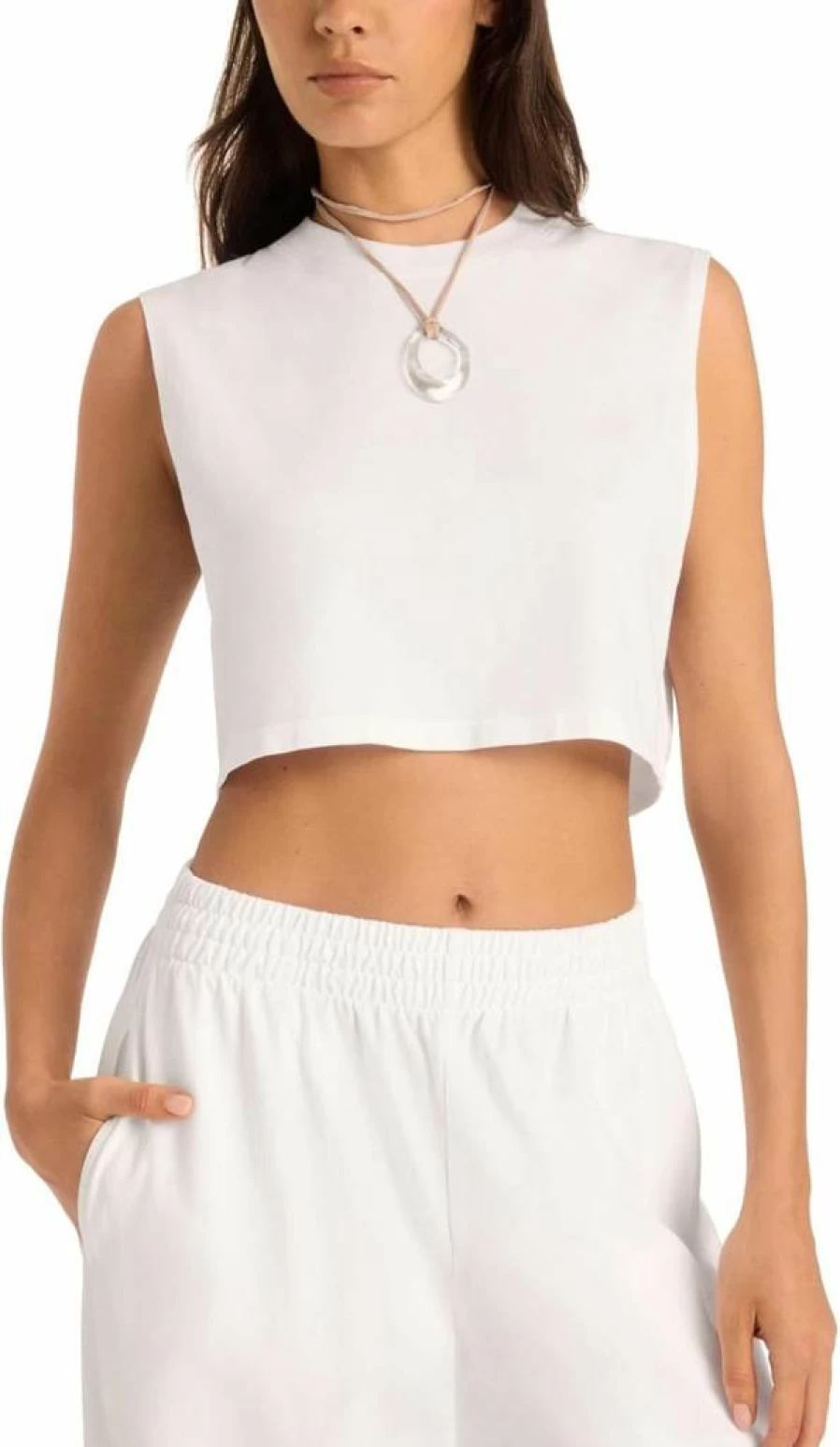 Vitamin A Women's Coastal Cotton Jersey Pant - Soft Relaxed Fit Beach Pants