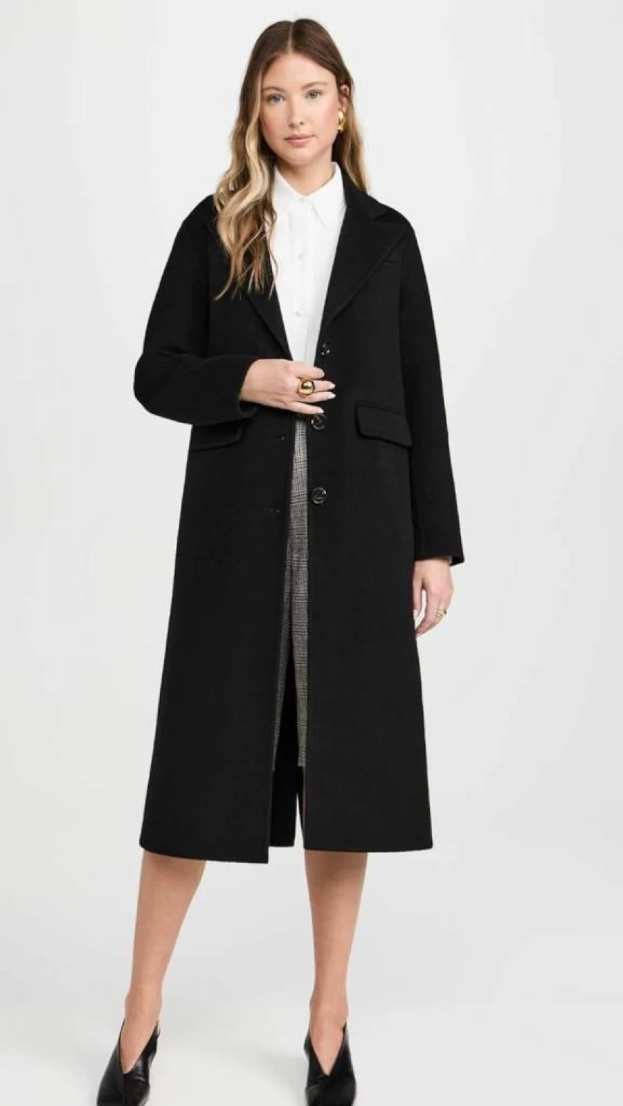 Rails Women's Long Wool Coat – Classic Gallery Trench Coat for Women