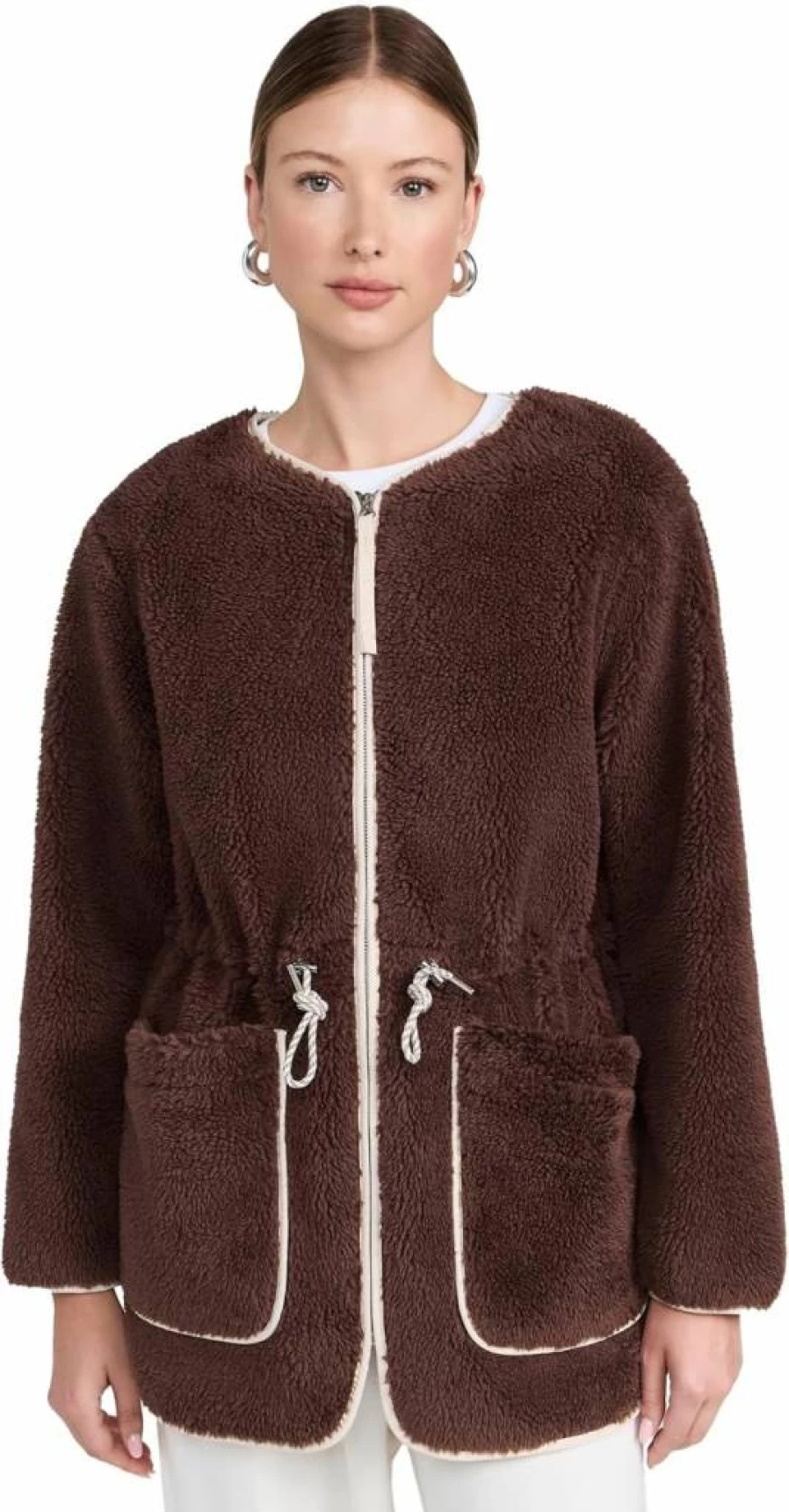 Varley Women's Angelina Sherpa Coat - Warm Fleece-Lined Winter Jacket for Women