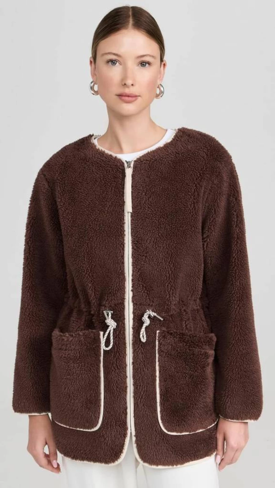 Varley Women's Angelina Sherpa Coat - Warm Fleece-Lined Winter Jacket for Women
