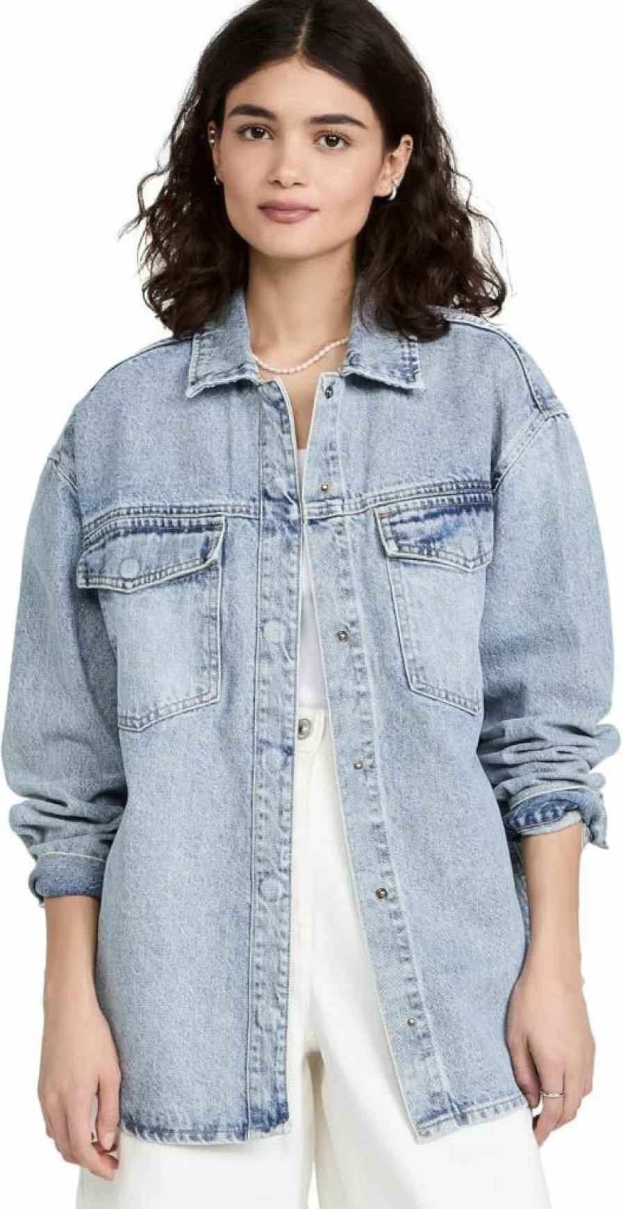 Pistola Denim Women's Mandy Oversized Denim Shacket Jacket