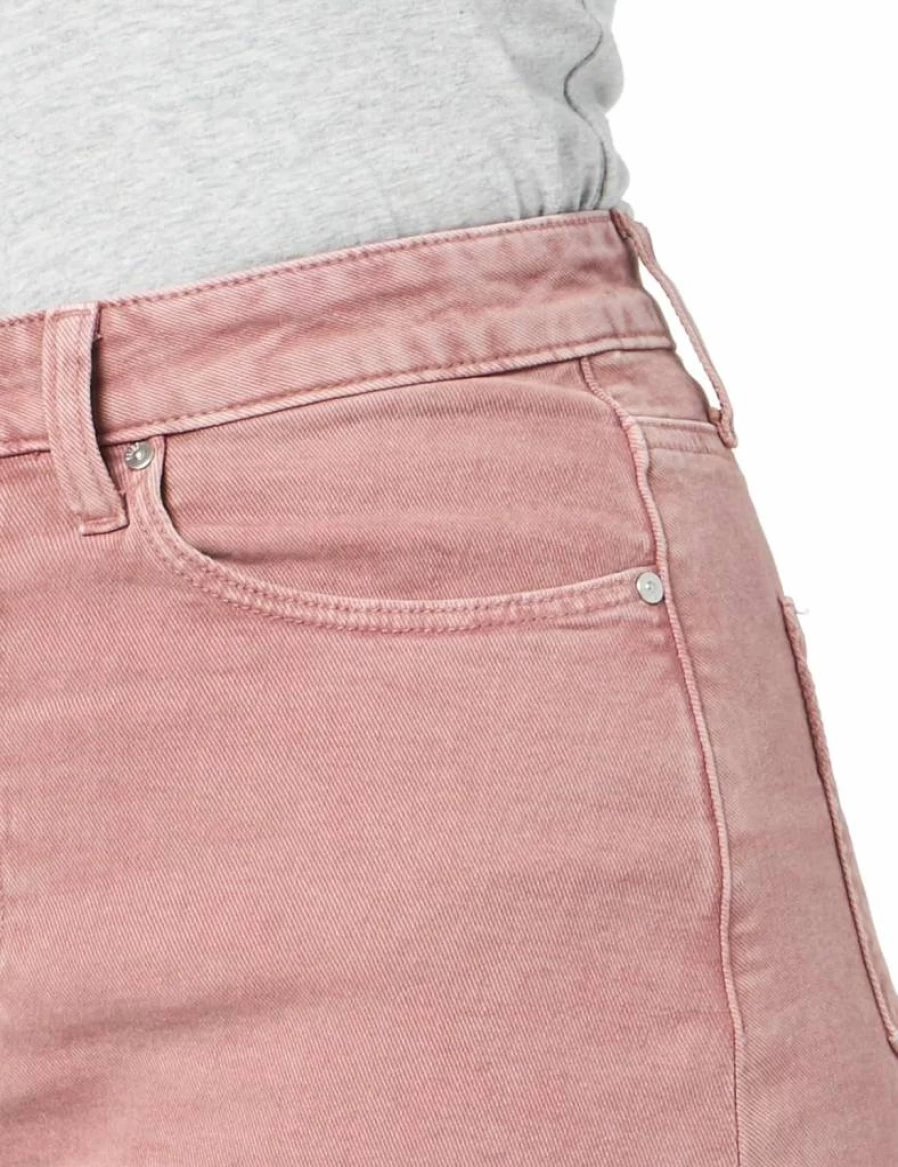 PAIGE Women's Dani High-Rise Denim Shorts - Classic Fit Distressed Blue Jeans Shorts for Women
