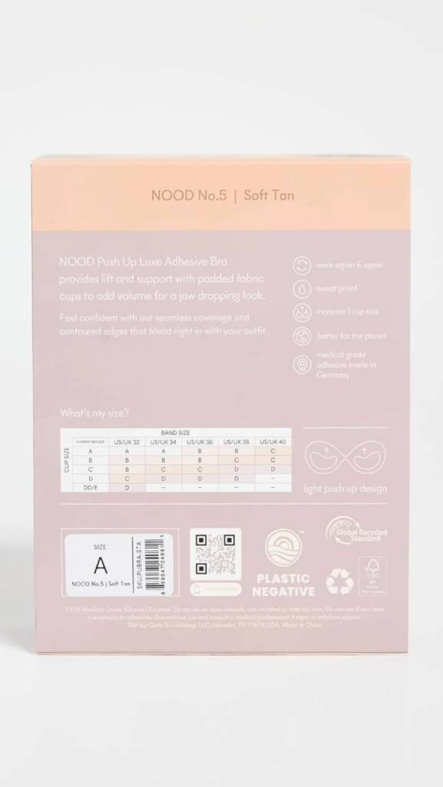 NOOD Women's Push-Up Luxe Bra - Comfortable & Supportive Lingerie for Enhanced Shape