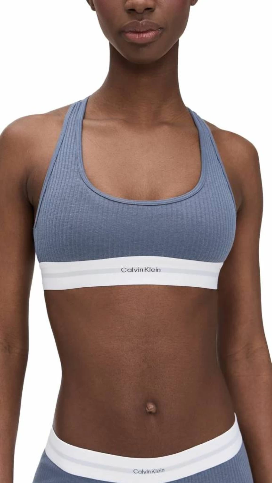 Calvin Klein Women's Modern Rib Bralette - Lightly Lined Comfort Underwear