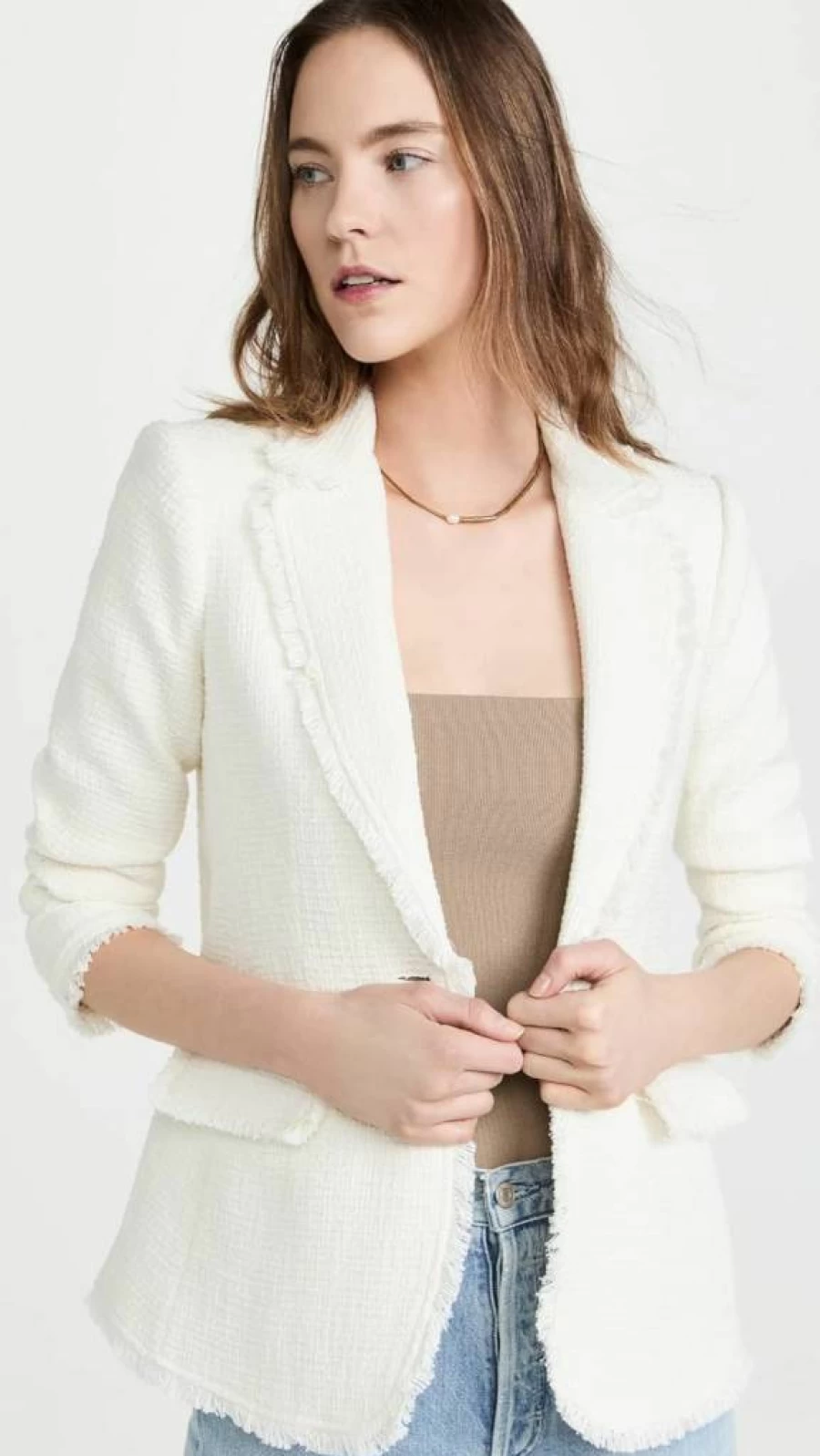 Cinq a Sept Women's Khloe Boucle Blazer - Elegant Tailored Jacket for Women
