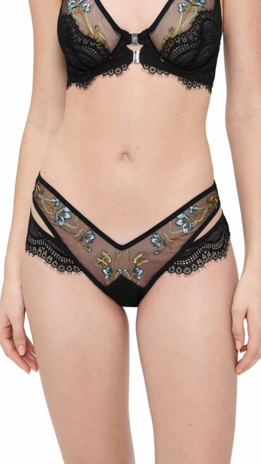 Thistle and Spire Women's Aster Lace Panties - Sexy High Waist Underwear