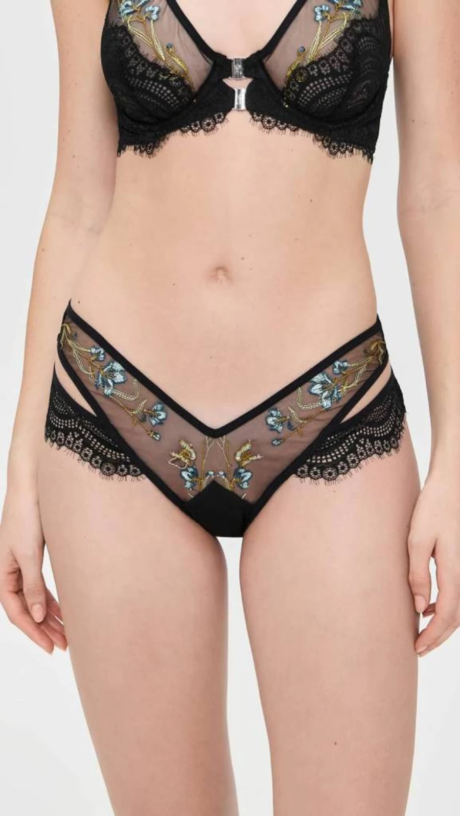 Thistle and Spire Women's Aster Lace Panties - Sexy High Waist Underwear