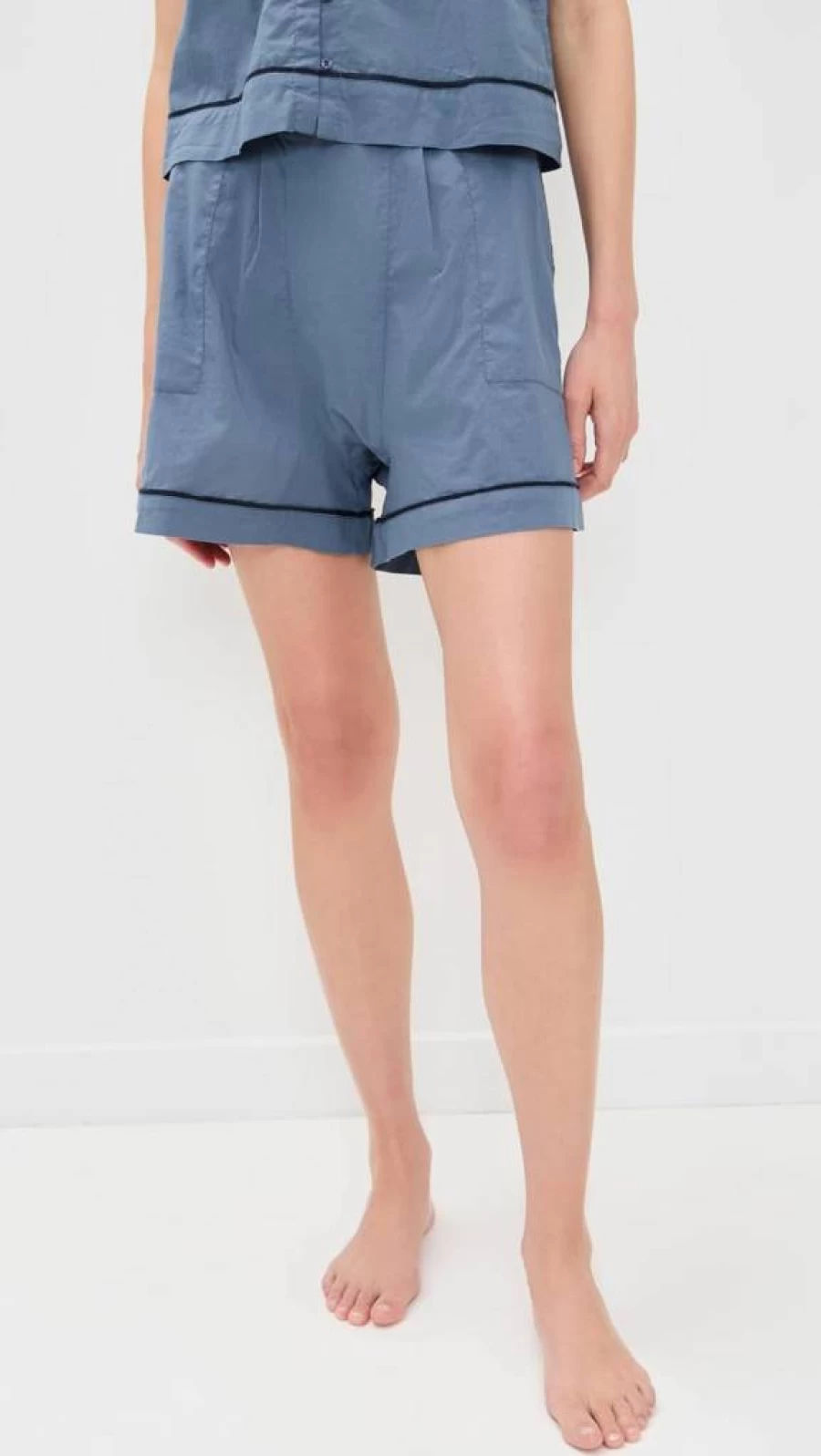 THE GREAT Women's Square Pajama Shorts - Comfortable Sleepwear & Lounge Shorts