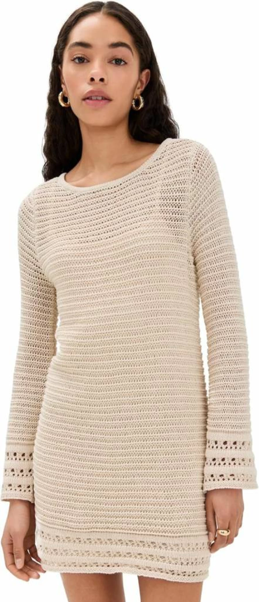 Z SUPPLY Women's Calabria Dress - Flowy Boho Mini Dress with V-Neck and Short Sleeves