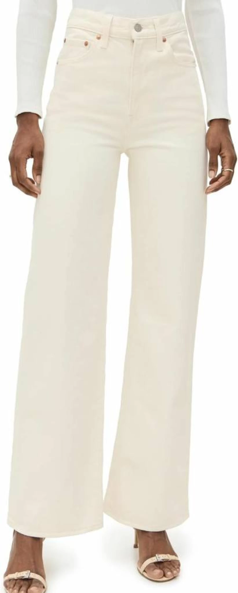 Levi's Women's High-Rise Wide Leg Jeans - Classic Fit Stretch Denim Pants