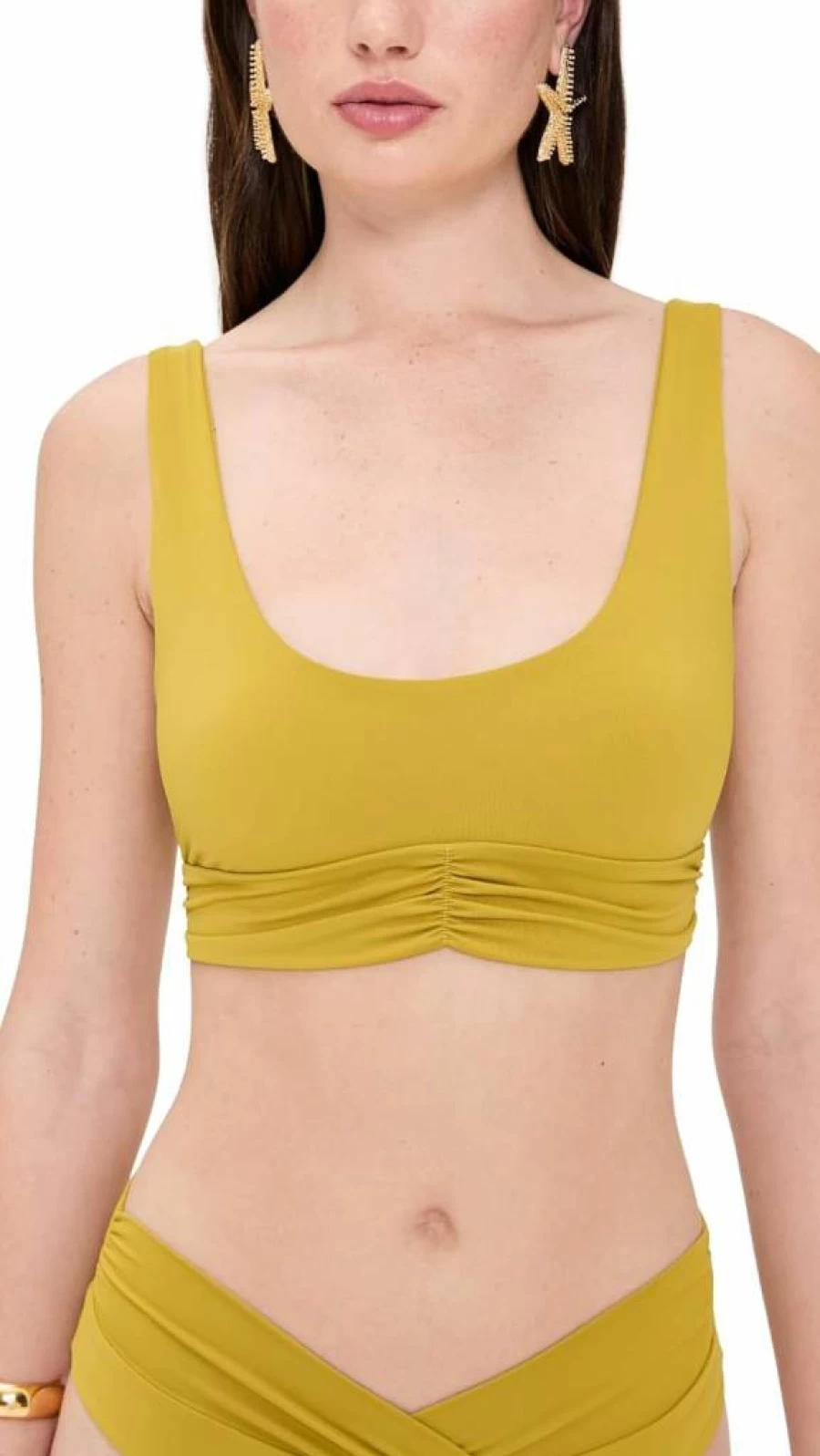 Riot Swim Women's Pico Bikini Top - Sexy Triangle Push Up Swimwear for Women