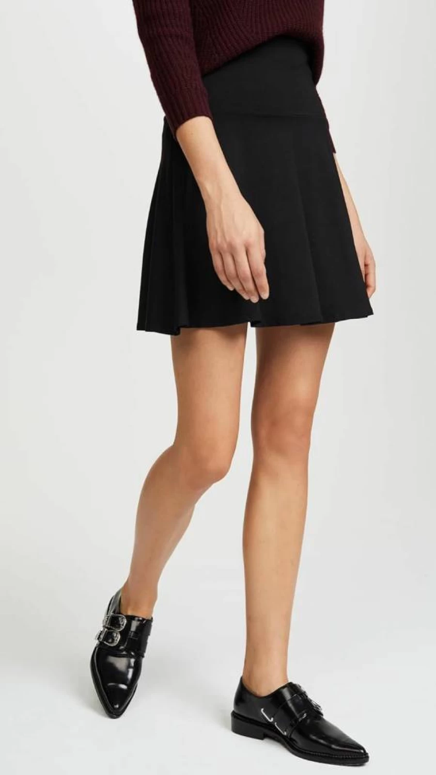 Susana Monaco Women's High Waist Flare Skirt - 18" Supplex Stretch Comfort Fit Casual Style