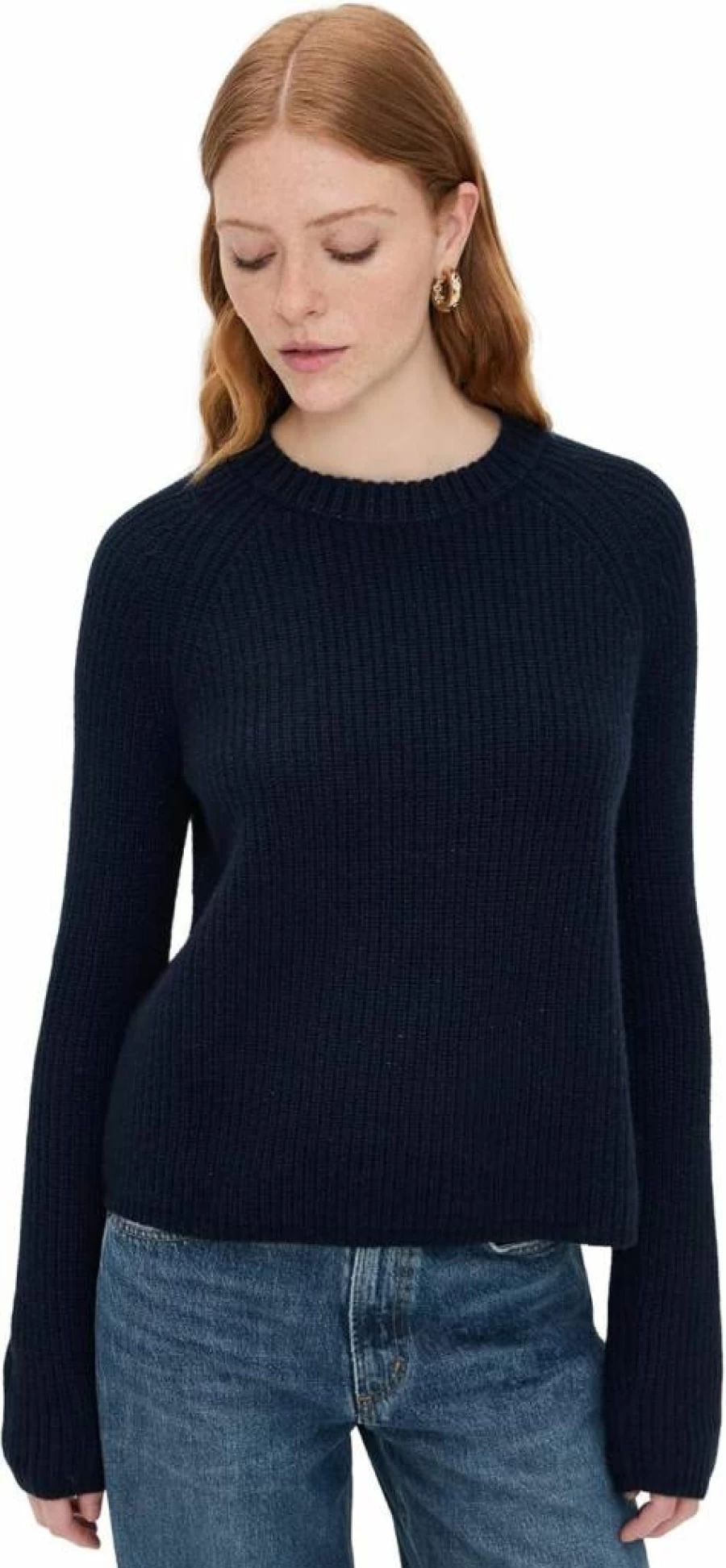 Jenni Kayne Women's Soft Cashmere Fisherman Crewneck Sweater