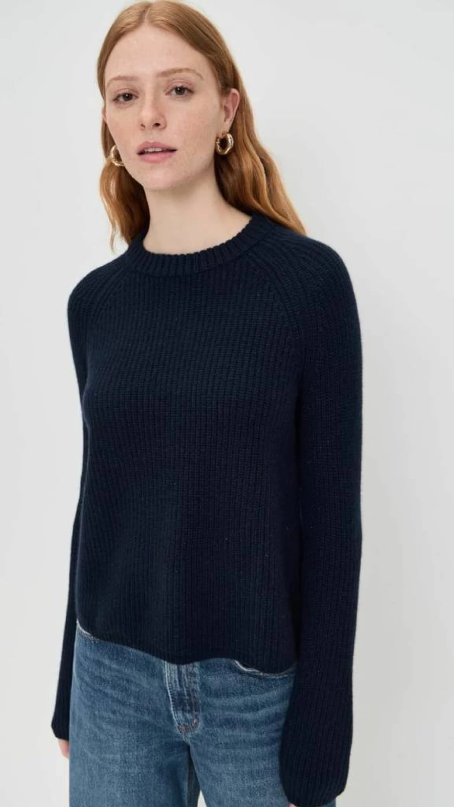 Jenni Kayne Women's Soft Cashmere Fisherman Crewneck Sweater