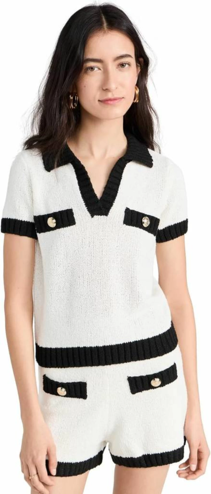 Endless Rose Women's Crochet Knit Collared Blouse - Stylish Boho Vintage Top