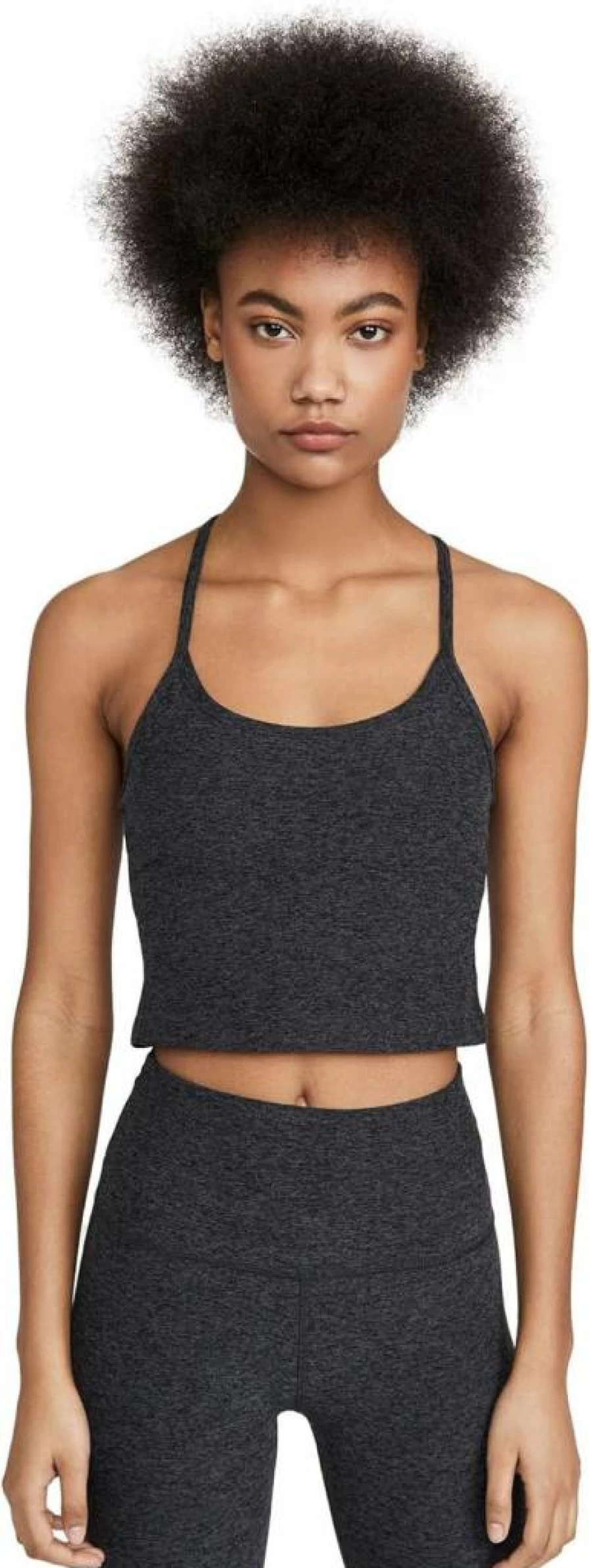 Beyond Yoga Women's Spacedye Slim Fit Cropped Racerback Tank Top for Yoga & Workouts