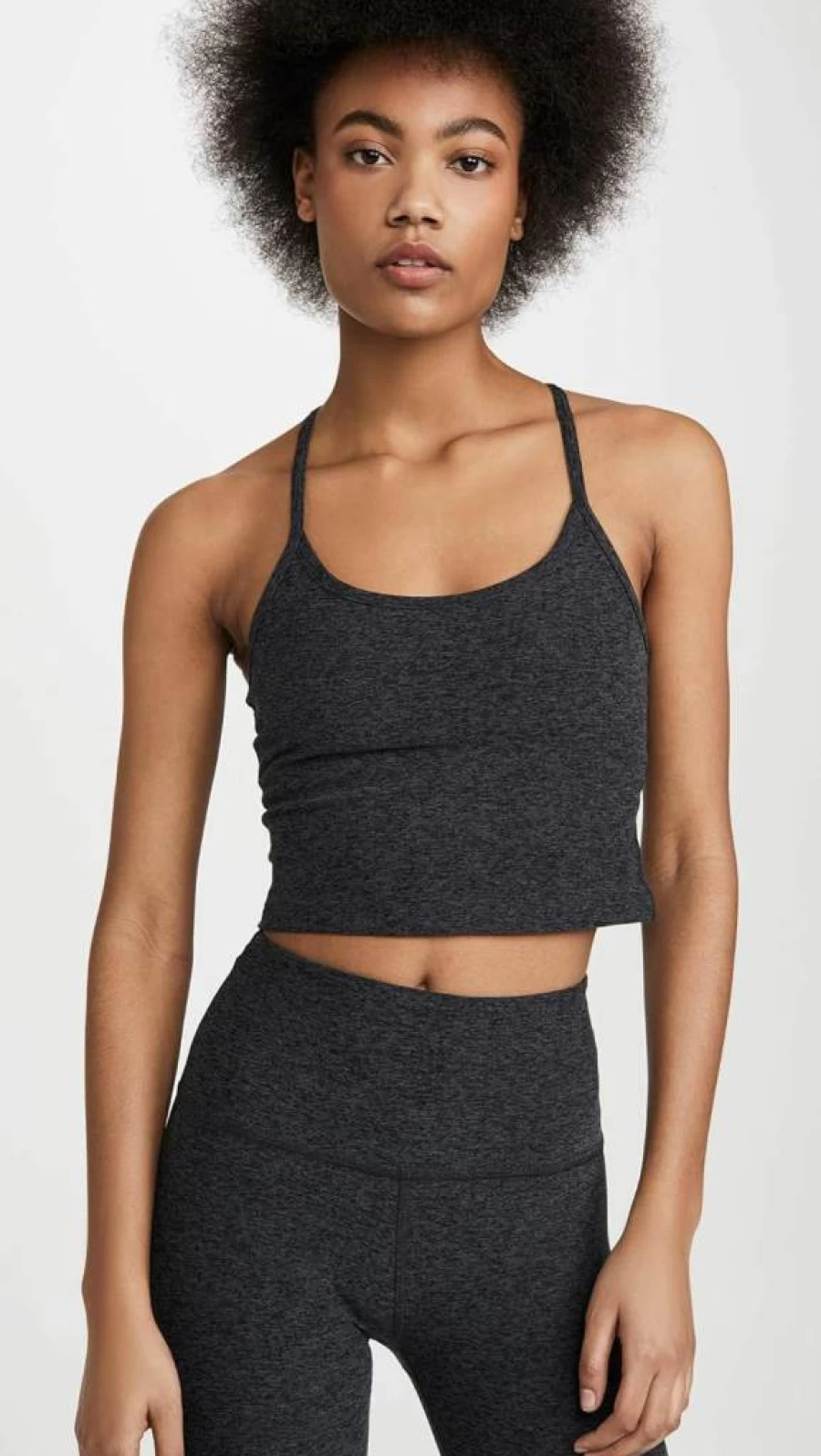 Beyond Yoga Women's Spacedye Slim Fit Cropped Racerback Tank Top for Yoga & Workouts