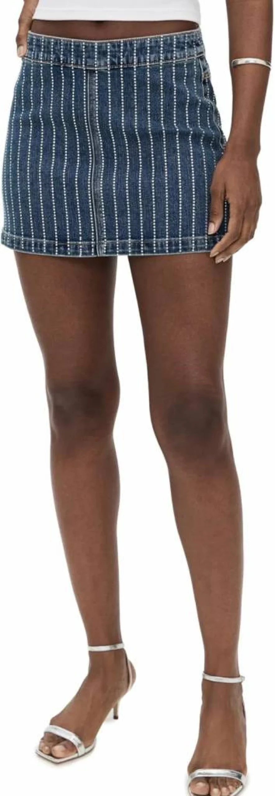 ABRAND Women's 95 Mini Skirt with Petra Diamante Details