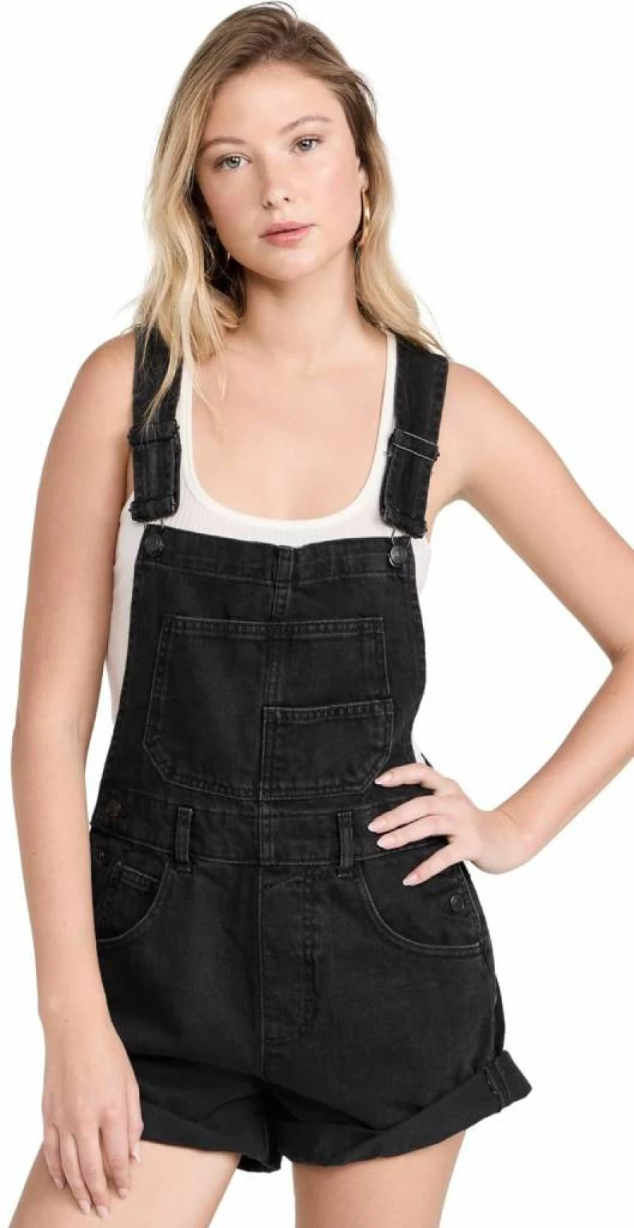 Free Women's Ziggy Shortalls by Free People - Stylish Denim Overalls & Jumpsuit