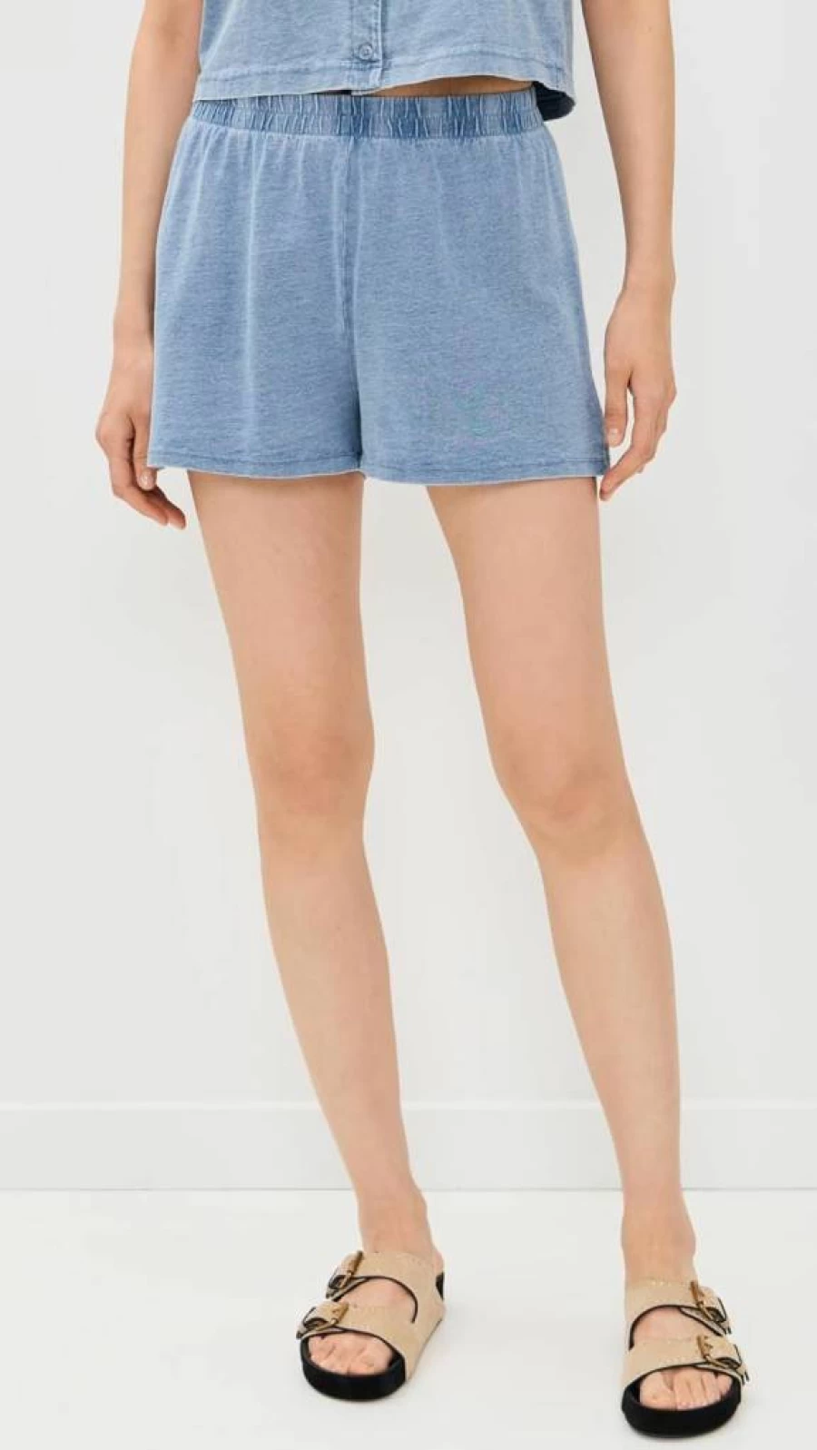 Z SUPPLY Women's Scout High-Rise Denim Shorts - Comfortable Distressed Vintage Blue Jeans Shorts for Summer