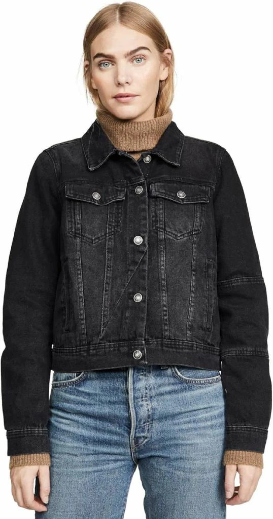 Free Women's Rumors Denim Jacket by Free People - Vintage Style Distressed Denim Coat