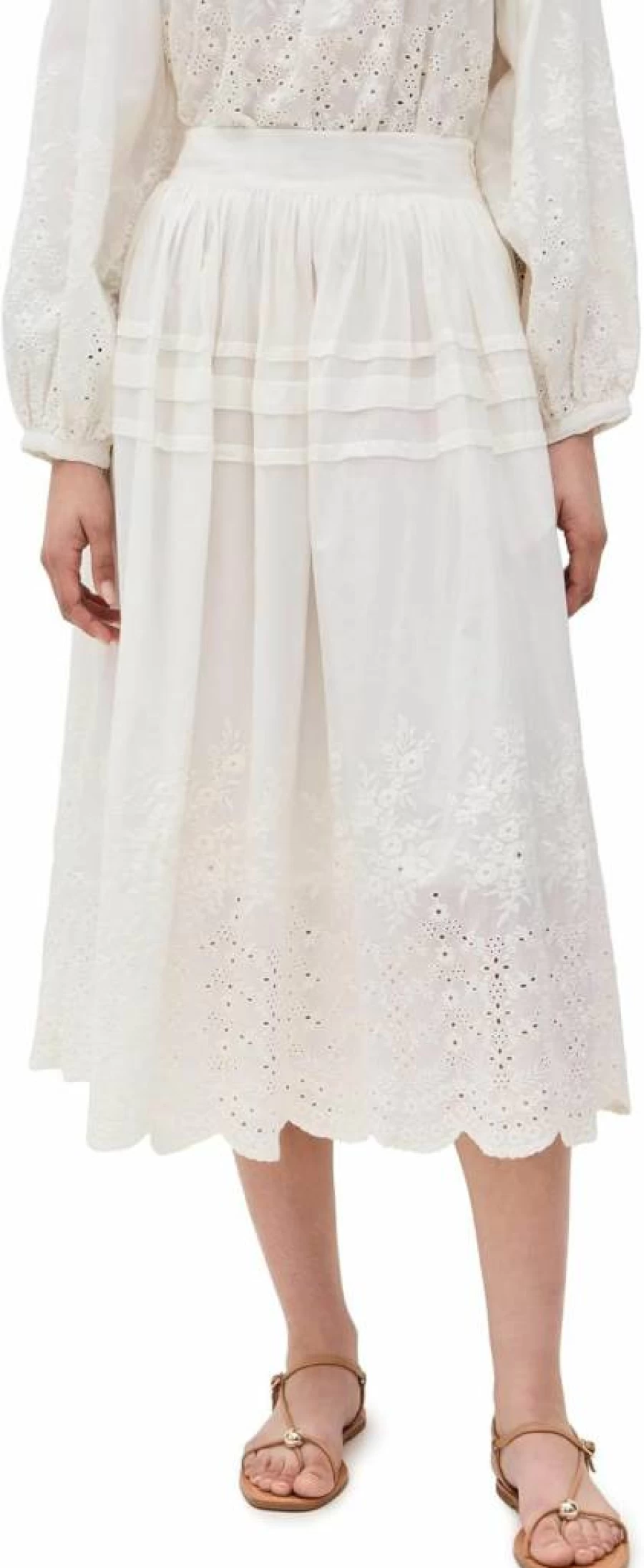 MILLE Women's Leonie Skirt - Stylish High-Waisted Flowy Midi Skirt for Casual & Dressy Outfits